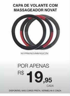 AutoZone Capa De Volante Com Massageador Novat oferta