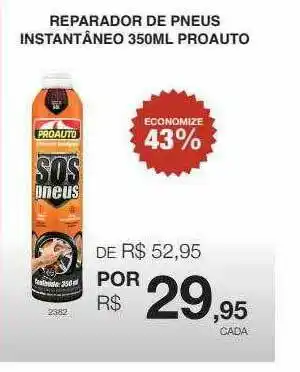 Reparador De Pneus Instantâneo Proauto