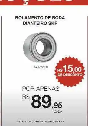 Rolamento De Roda Dianteiro Skf