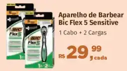 Supermercados Mateus Aparelho de Barbear Bic Flex 5 Sensitive oferta