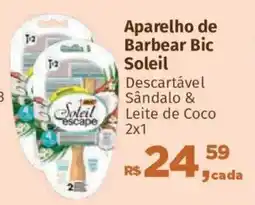 Supermercados Mateus Aparelho de Barbear Bic Soleil oferta