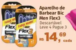 Supermercados Mateus Aparelho de Barbear Bic Men Flex3 oferta