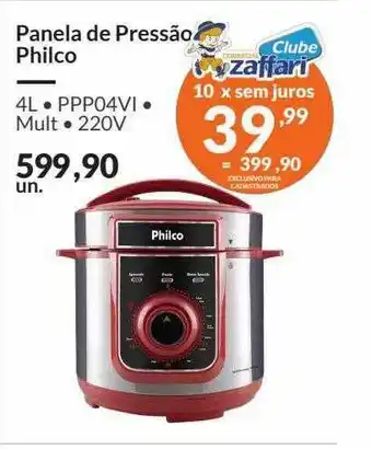 Zaffari Panela De Pressão Philco oferta