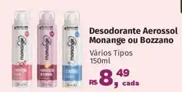 Supermercados Mateus Desodorante Aerossol Monange ou Bozzano oferta