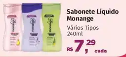 Supermercados Mateus Sabonete Líquido Monange oferta