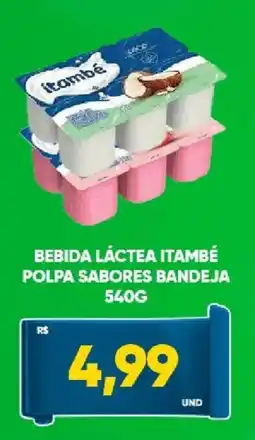 Tatico Bebida láctea itambé polpa sabores bandeja oferta