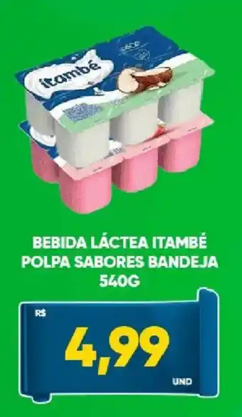 Bebida láctea itambé polpa sabores bandeja