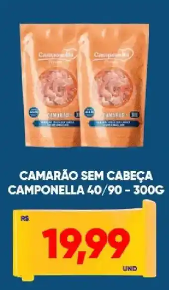 Camarão sem cabeça camponella 40/90
