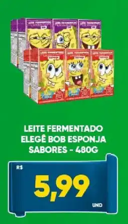 Tatico Leite fermentado elegê bob esponja sabores oferta