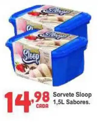 Rede Super Compras Sorvete Sloop Sabores 1.5L oferta