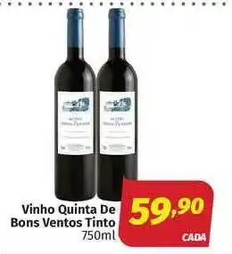 Supermercados Cidade Canção Vinho Quinta De Bons Ventos Tinto 750ml oferta