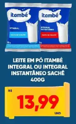 Tatico Leite em pó itambé integral ou integral instantâneo sachê oferta