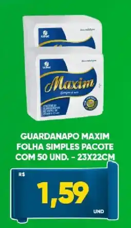 Tatico Guardanapo maxim folha simples pacote com 50 und. oferta