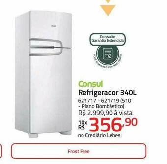 Lojas Lebes Consul Refrigerador 340l oferta