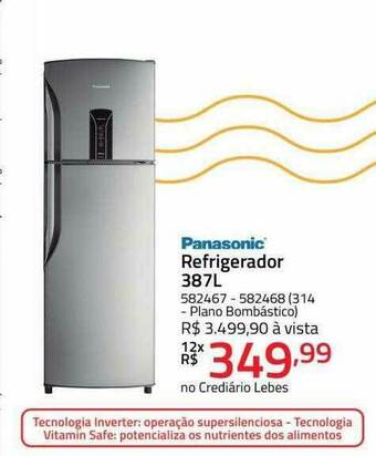 Lojas Lebes Panasonic Refrigerador 387l oferta