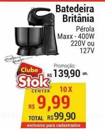 Stok Center Batedeira Britânia oferta