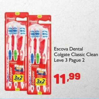 Supermercados ABC Escova Dental Colgate Classic Clean Leve 3 Pague 2 oferta