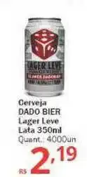 Cerveja Dado Bier Lager Leve Lata 350ml