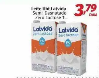Leite Uht Latvida Semi-desnatado Zero Lactose