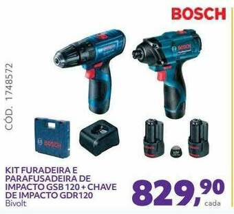 Telhanorte Kit Furadeira E Parafusadeira De Impacto Gsb 120 + Chave De Impacto Gdr120 Bosch oferta