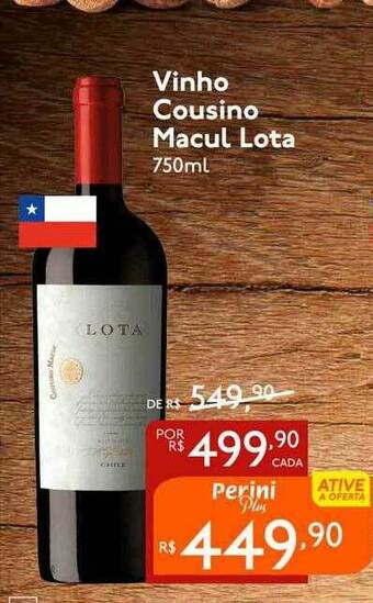 Perini Vinho Cousino Macul Lota oferta