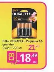 Pilha Duracell Pequena Aa