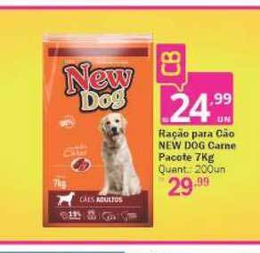 Althoff Supermercados Ração Para Cão New Dog Carne Pacote 7kg oferta