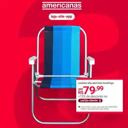 Lojas Americanas cadeira alta alumínio botafogo oferta