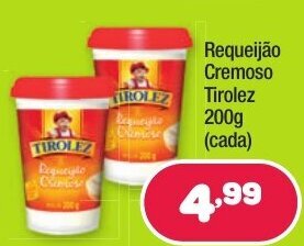 Costazul Supermercados Requeijao Cremoso Tirolez 200g oferta