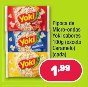 Costazul Supermercados Pipoca de Micro Ondas Yoki Sabores 100g oferta