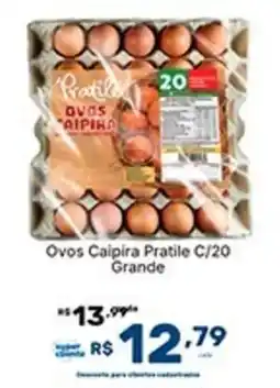 Super Lagoa Ovos Caipira Pratile C/20 Grande oferta