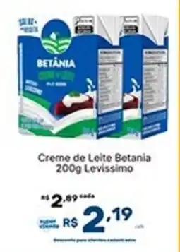 Super Lagoa Creme de Leite Betania Levissimo oferta