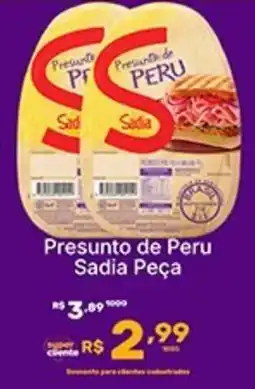 Super Lagoa Presunto de Peru Sadia Peça oferta