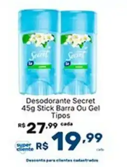 Super Lagoa Desodorante Secret Stick Barra Ou Gel Tipos oferta