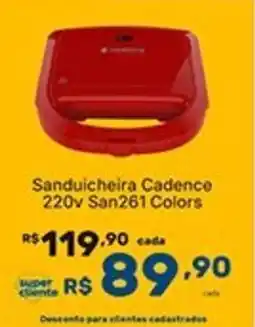 Super Lagoa Sanduicheira Cadence 220v San261 Colors oferta