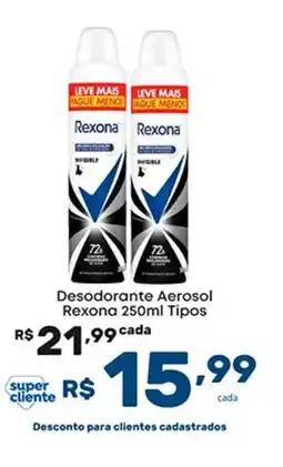 Super Lagoa Desodorante Aerosol Rexona Tipos oferta