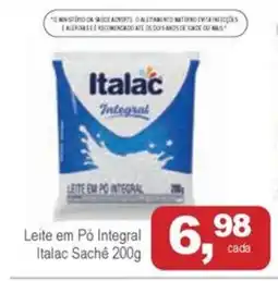 Mineirão Atacarejo Leite em Pó Integral Italac Sachê oferta