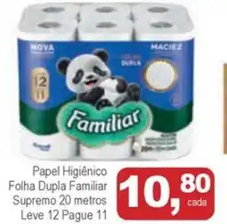Mineirão Atacarejo Papel Higiênico Folha Dupla Familiar Supremo 20 metros oferta