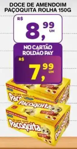 Roldão Doce de amendoim paçoquita rolha oferta