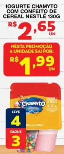 Roldão Iogurte chamyto com confeito de cereal nestlé oferta