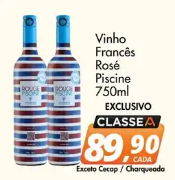 Delta Supermercados Vinho Francês Rosé Piscine oferta