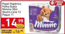 Extrabom Supermercados Papel Higiênico Folha Dupla Mimmo 30m Neutro oferta