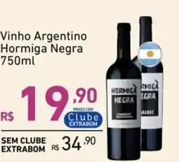 Extrabom Supermercados Vinho Argentino Hormiga Negra oferta