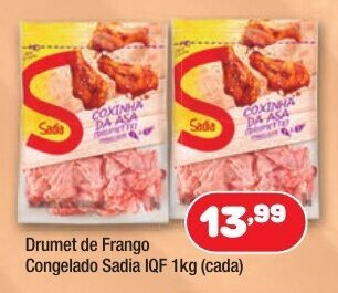 Costazul Supermercados Drumet de Frango Congelado Sadia IQF 1kg oferta