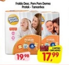 Cercadão Fralda Desc. Pom Pom Derma Protek Tamanhos oferta