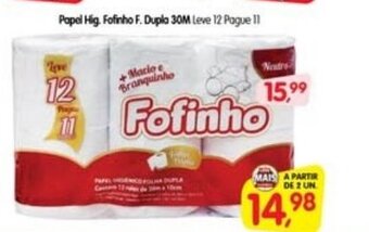 Cercadão Papel Hig. Fofinho F. Dupla 30m oferta