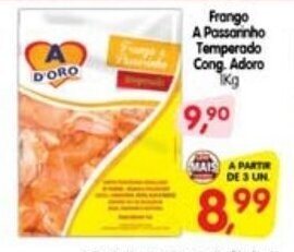 Cercadão Frango a Passarinho Temperado cong. Adoro 1kg oferta