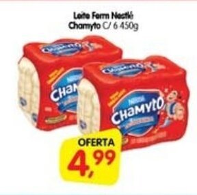 Cercadão Leite Ferm. Nestle Chamyto c/ 6 450g oferta