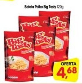Cercadão Batata Palha Big Tosty 120g oferta