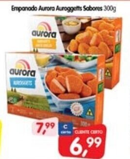 Cercadão Empanado Aurora Auroggetts Sabores 300g oferta